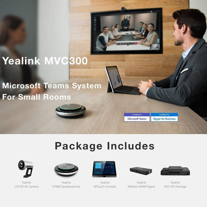 Yealink Microsoft Teams MVC300 GEN 2 small meeting room system with CP900 Speaker Phone-yealink-conference phone,Microsoft Teams,Yealink