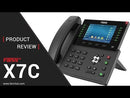 Fanvil's X7C IP phone marks the high-end enterprise device in the X series. Designed for users who need immediate access to key information, the X7C features a 5" high resolution colour screen, support for up to 20 SIP lines and up to 60 programmable keys.
