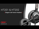 The HT Series is a over the head style headset from Fanvil, perfect for office use, SOHO or call centres. Available as either Monaural (HT201) or Binaural (HT202) both feature superior noise cancellation technology and wideband audio, delivering professional and clear communication.