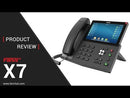 Fanvil's X7 IP desk phone marks the high-end enterprise device in Fanvil's X series. Ideal for busy professionals who require easy access to key information, the X7 features a large 7" touch screen with up to 127 programmable memory keys.
