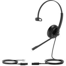 Yealink YHS34 Mono monaural headset with RJ9 connector and QD cable.